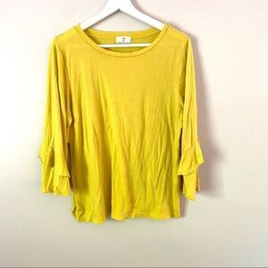 Anthropologie t.la ruffled bell sleeve medium
